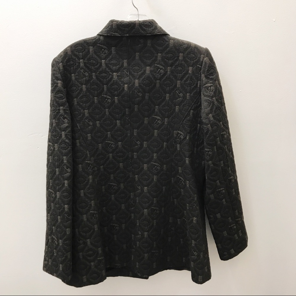 Kristen Blake Black and Brown Button Up Coat - Picture 2 of 2